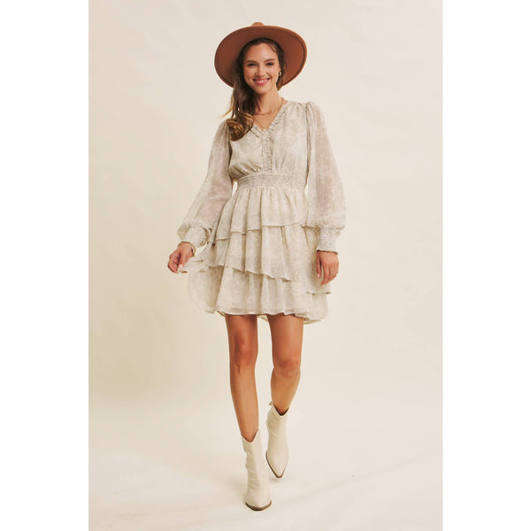 ROMANTIC IN EVERY WAY FLORAL TIERED RUFFLE MINI DRESS - Lulu Bella Boutique
