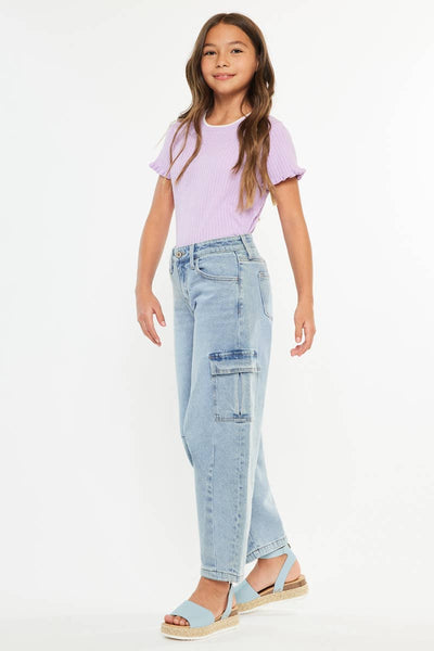 YOUTH  LOW SLUNG HORSESHOE FIT JEANS: LIGHT - Lulu Bella Boutique