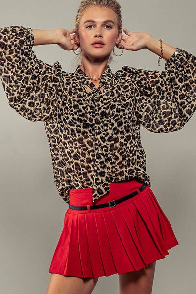 Leopard Print Blouse - Lulu Bella Boutique