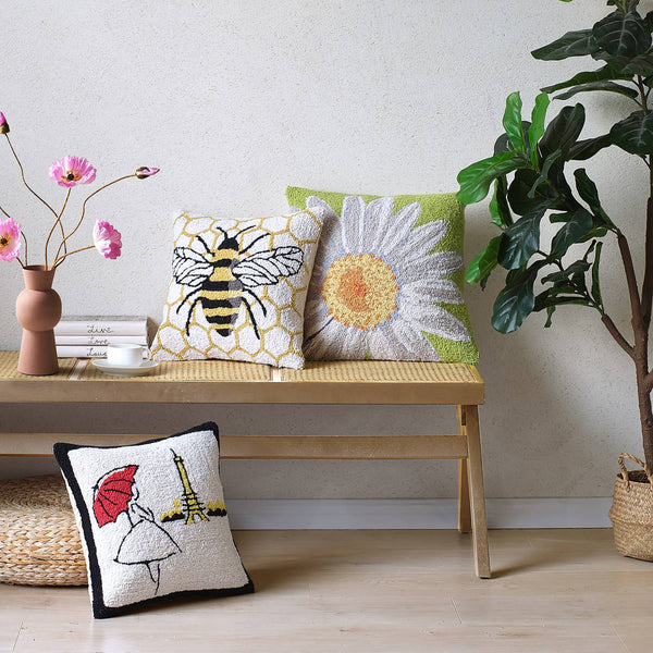 Honeycomb Bee Hook Pillow - The Pillow Shop - Lulu Bella Boutique