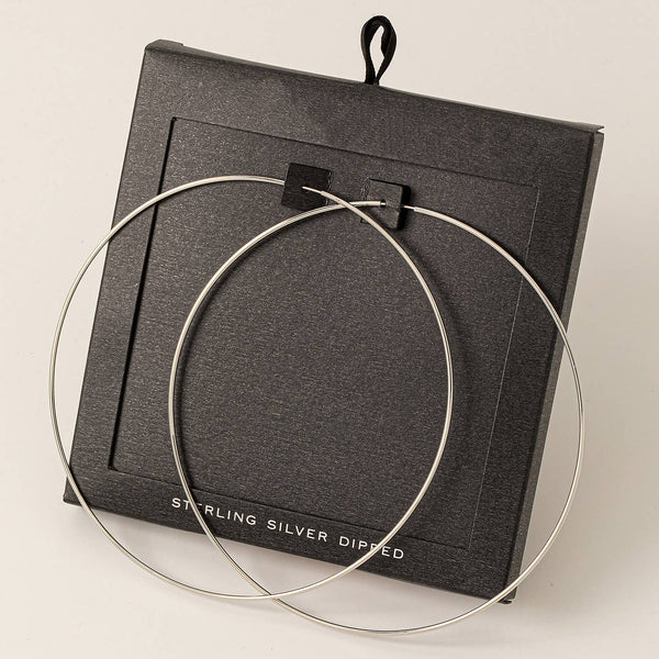 Secret Box Secret Box Large Thin Hoop Earrings: GD - Lulu Bella Boutique