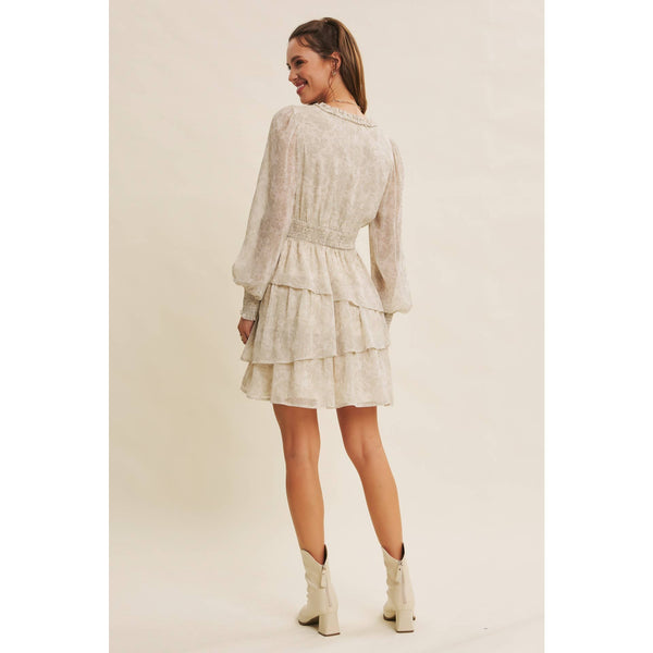 ROMANTIC IN EVERY WAY FLORAL TIERED RUFFLE MINI DRESS - Lulu Bella Boutique