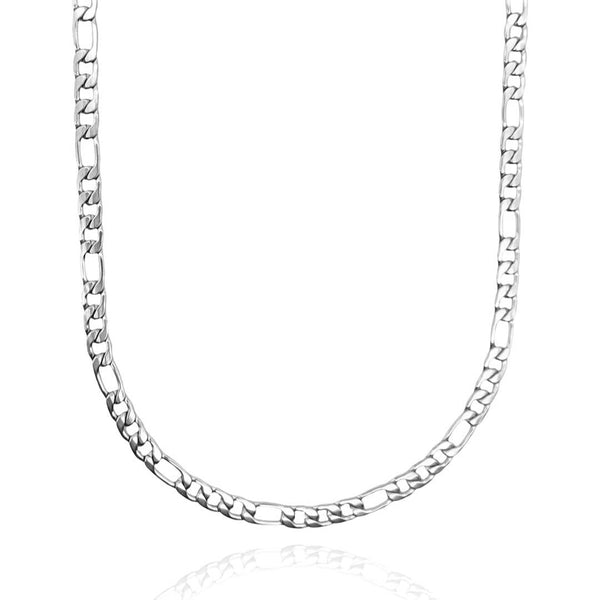 Chunky Figaro Necklace (4.5 mm): Silver - Lulu Bella Boutique