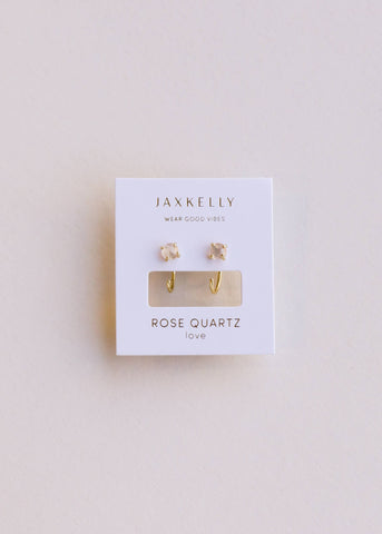 Huggies - Rose Quartz - Earring