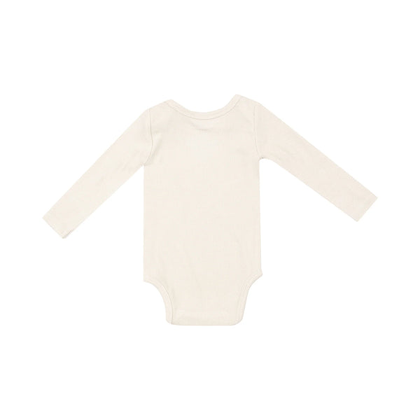 Solid Ribbed Bodysuit in Sugar Swizzle - Lulu Bella Boutique