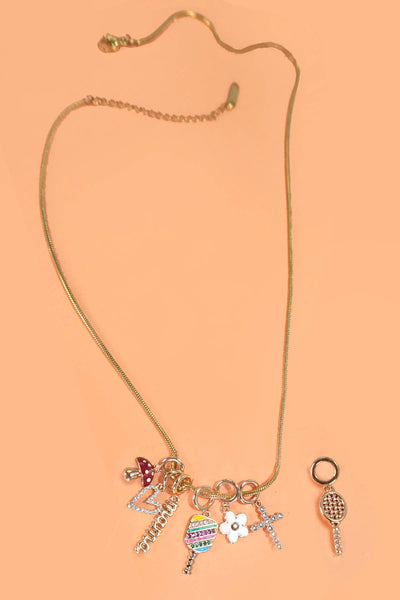 CLUSTER CHARMS - TITANIUM STEEL OR BRASS CHARMS | 40CM100: GOLF - Lulu Bella Boutique