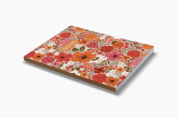 Rosewood Blooms Layflat Lined Journal Notebook 8.5x11in.