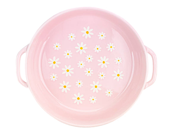 Daisy Polka Dot Round Baker, Pink - Lulu Bella Boutique