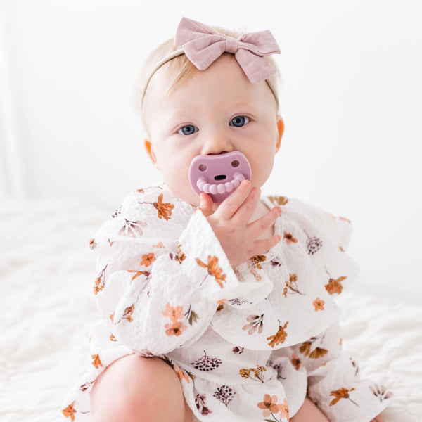 Cutie PAT Smile (0m+) Pacifier + Teether Sets: Blossom - Lulu Bella Boutique