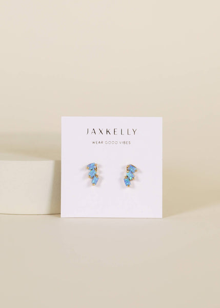 Offset Trio - Fire Opal - Earrings - Lulu Bella Boutique