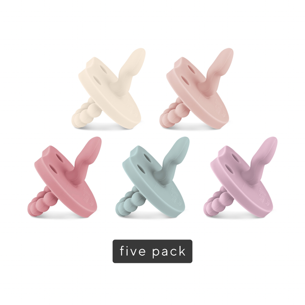 Cutie PAT Smile (0m+) Pacifier + Teether Sets: Blossom - Lulu Bella Boutique