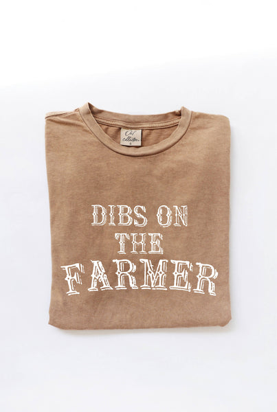 DIBS ON THE FARMER Mineral Washed Graphic Top - Lulu Bella Boutique