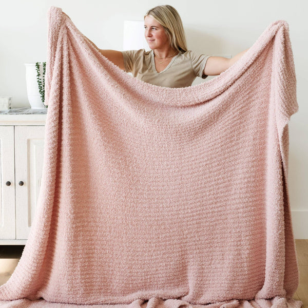RIBBED BAMBONI® XL BLANKETS: Charcoal - Lulu Bella Boutique