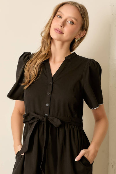 Waist Tie Maxi Dress - Lulu Bella Boutique