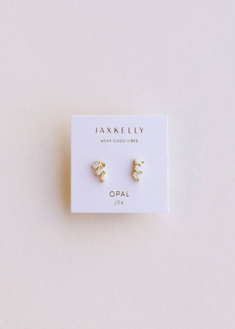 Offset Trio - White Opal - Earring