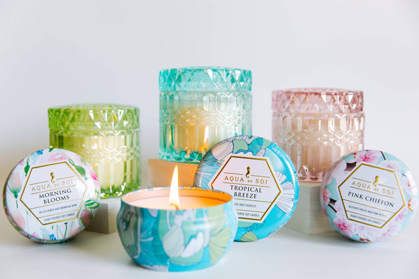 Pink Chiffon 15oz Shimmer Candle 2 wick - Lulu Bella Boutique
