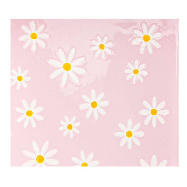 Daisy Polka Dot Rectangular Baker, Pink - Lulu Bella Boutique