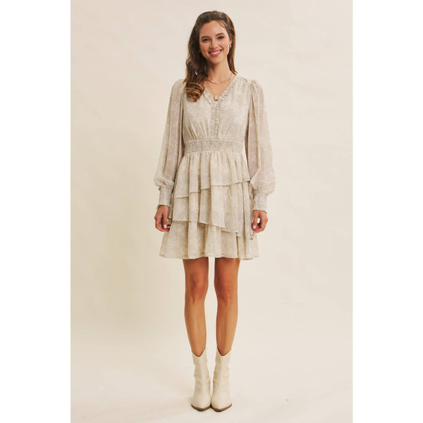 ROMANTIC IN EVERY WAY FLORAL TIERED RUFFLE MINI DRESS - Lulu Bella Boutique