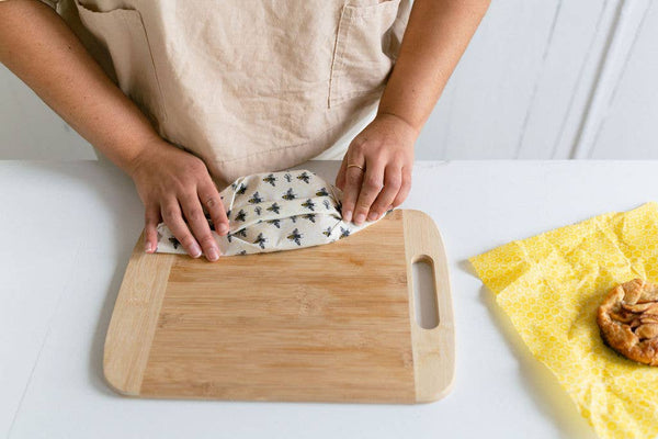 Reusable Beeswax Food Wraps: Honey Bees Set of 3: Wholesale - Lulu Bella Boutique