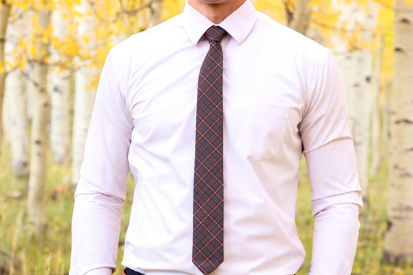 Swanson - Brown Flannel Tie: 3.25" Standard Tie - Lulu Bella Boutique