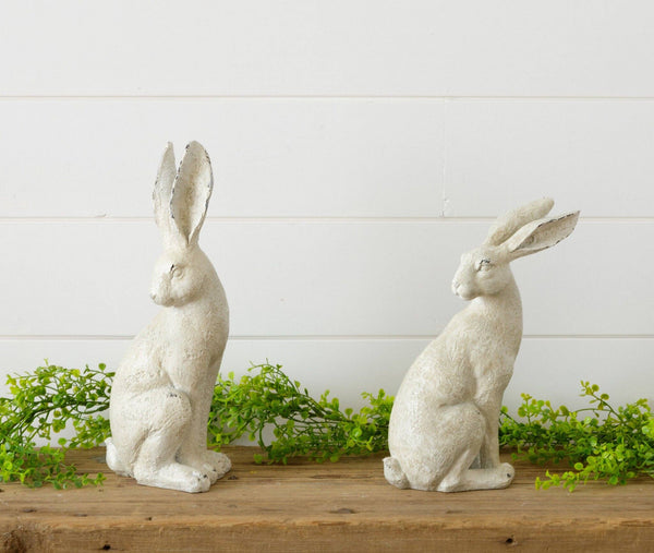 Distressed Rabbit Figurines (Pk/02 Ast) - Lulu Bella Boutique