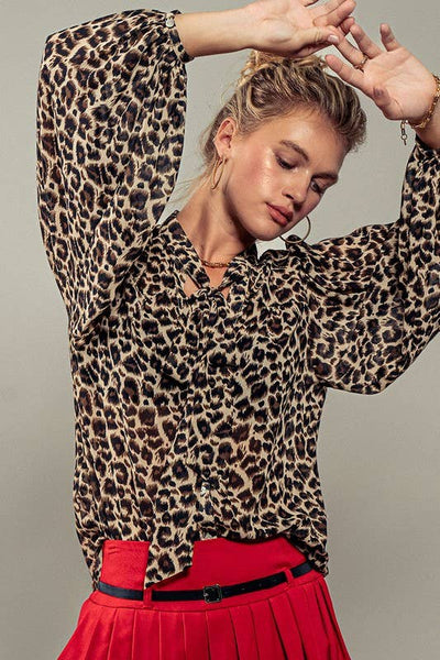 Leopard Print Blouse - Lulu Bella Boutique