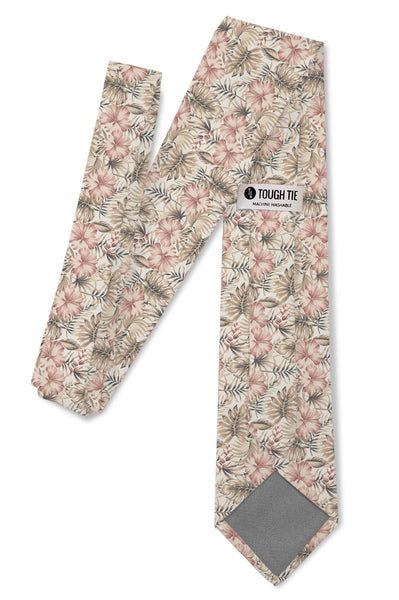 Mahalo - Tropical Hibiscus Tie: 2.5" Slim/Skinny Tie - Lulu Bella Boutique