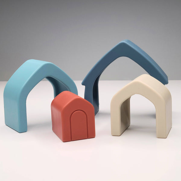 Cozy House Silicone Stacker Toy - Lulu Bella Boutique