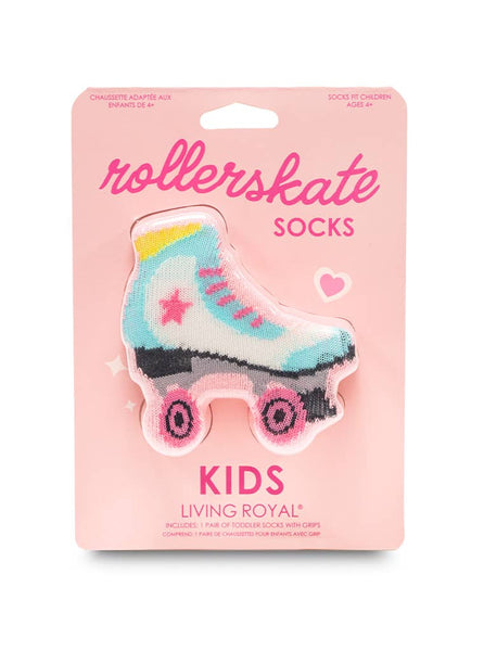 3D Packaged Crew Socks - Kids - Roller Skate - Pink - Lulu Bella Boutique