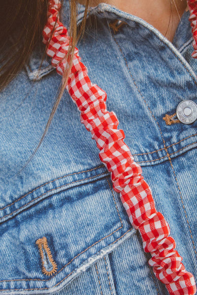 Red Checkered Lanyard - Lulu Bella Boutique