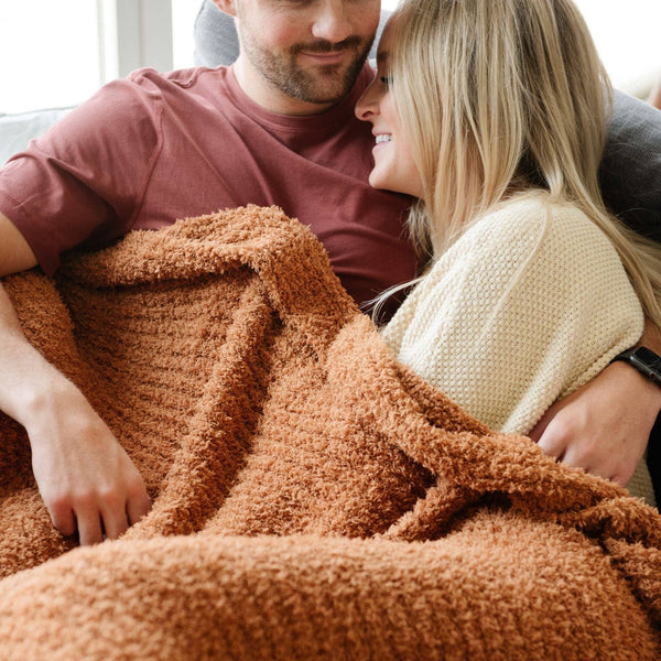 RIBBED BAMBONI® XL BLANKETS: Charcoal - Lulu Bella Boutique