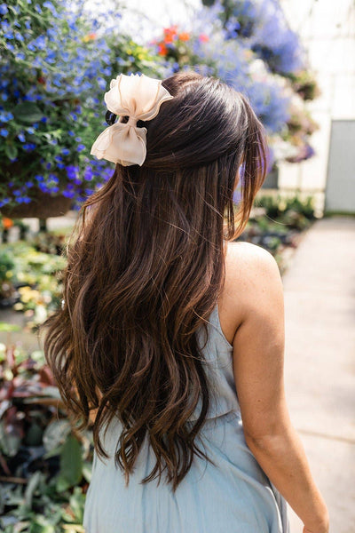 Fancy Bow Claw Clip - Multiple Colors: Black - Lulu Bella Boutique