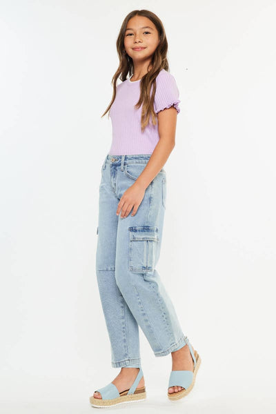 YOUTH  LOW SLUNG HORSESHOE FIT JEANS: LIGHT - Lulu Bella Boutique