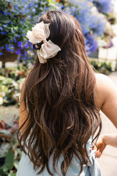 Fancy Bow Claw Clip - Multiple Colors: Black - Lulu Bella Boutique