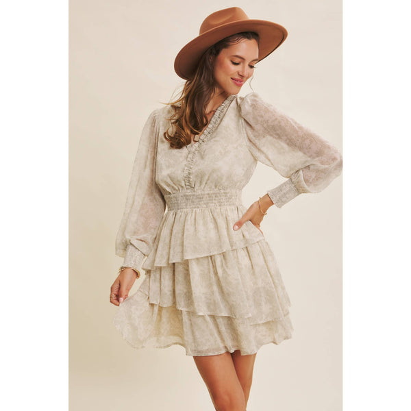 ROMANTIC IN EVERY WAY FLORAL TIERED RUFFLE MINI DRESS - Lulu Bella Boutique