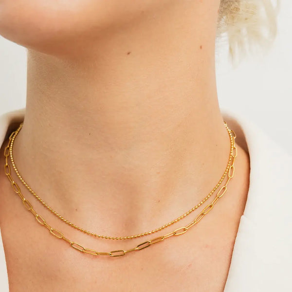 Paperclip Layered Choker - Lulu Bella Boutique