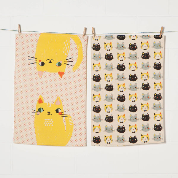Danica Studio Meow Meow Cats Kitchen Towel Set of 2 - Lulu Bella Boutique