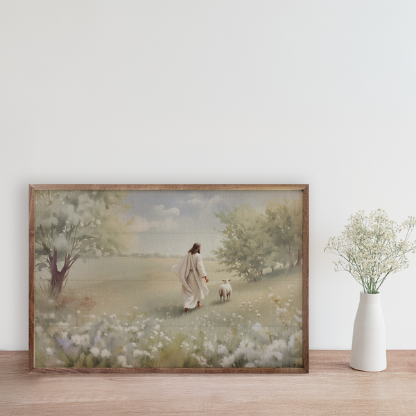 Jesus And The Lamb: 16x10 - Lulu Bella Boutique