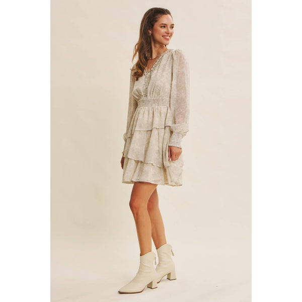 ROMANTIC IN EVERY WAY FLORAL TIERED RUFFLE MINI DRESS - Lulu Bella Boutique