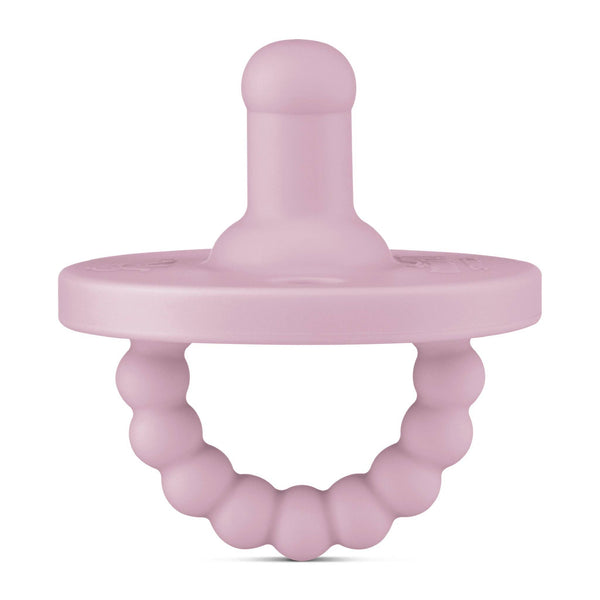 Cutie PAT Round (0-24m) Pacifier + Teether: Lavender - Lulu Bella Boutique