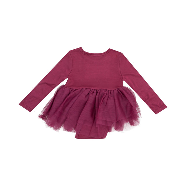 Long Sleeve Tutu Tulle Bodysuit - Lulu Bella Boutique