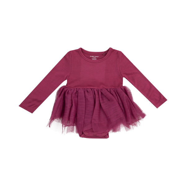 Long Sleeve Tutu Tulle Bodysuit - Lulu Bella Boutique