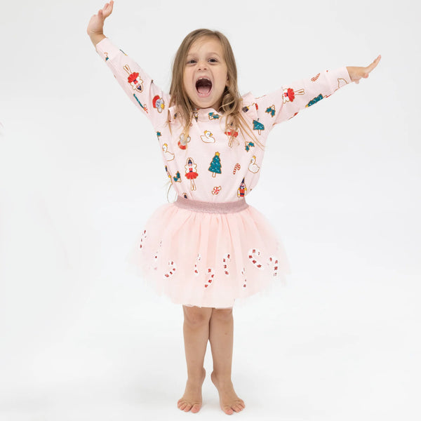 Holiday Tutu Skirt - Christmas Candy Canes - Lulu Bella Boutique