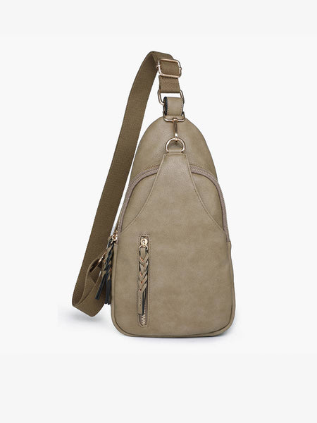 M2342 Nikki Dual Compartment Crossbody Sling Bag: Cow - Lulu Bella Boutique