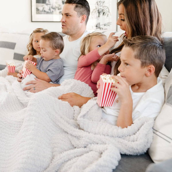 RIBBED BAMBONI® XL BLANKETS: Charcoal - Lulu Bella Boutique