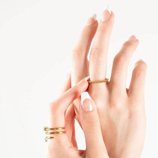 14K Gold Filled Plus™ Beaded Spacer Ring: Gold / 6
