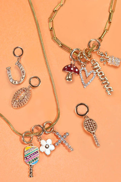 CLUSTER CHARMS - TITANIUM STEEL OR BRASS CHARMS | 40CM100: GOLF - Lulu Bella Boutique