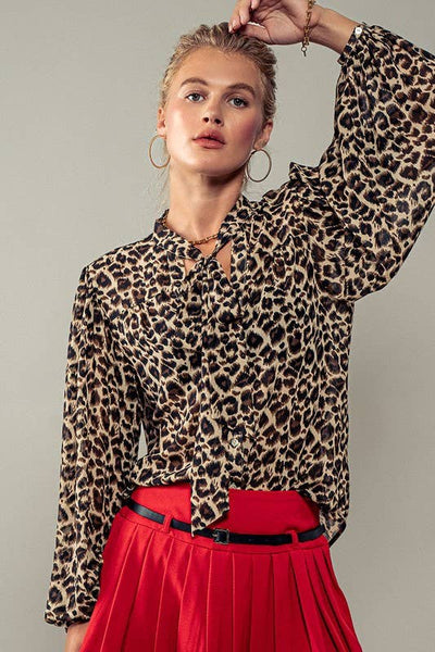 Leopard Print Blouse - Lulu Bella Boutique