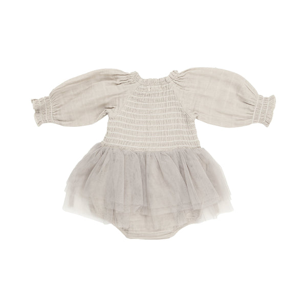 Long Sleeve Bubble Smocked Tutu Bubble - Lulu Bella Boutique