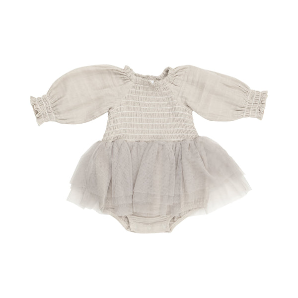 Long Sleeve Bubble Smocked Tutu Bubble - Lulu Bella Boutique